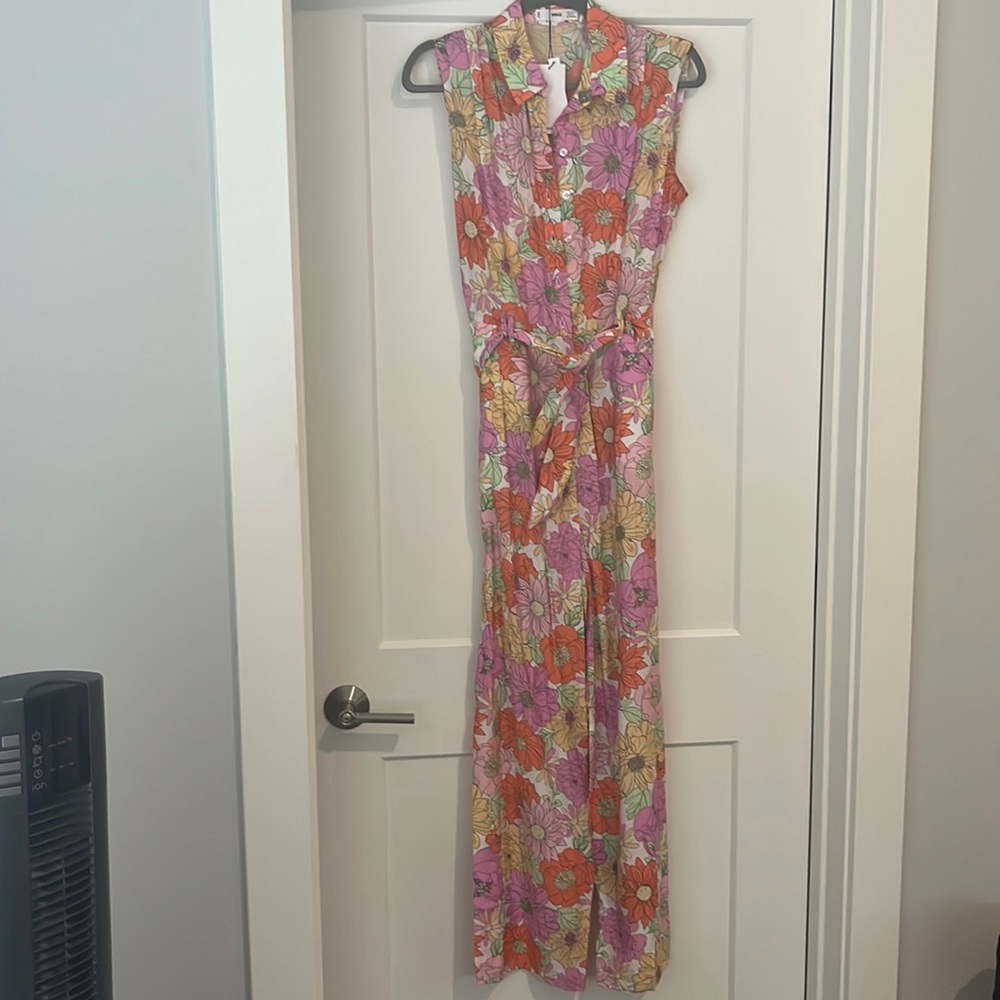 Mango one piece floral jumpsuit